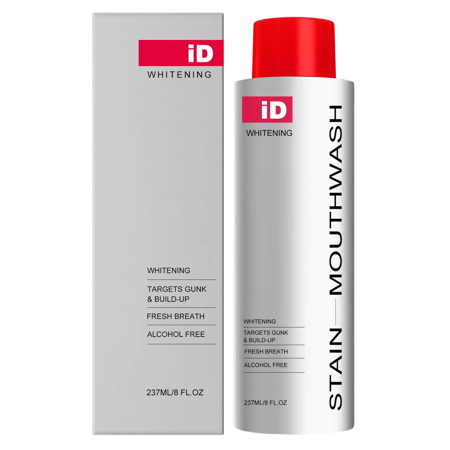 Hismile iD Stain Whitening Mouthwash for White Teeth, Freshens Breath with Essential Oils